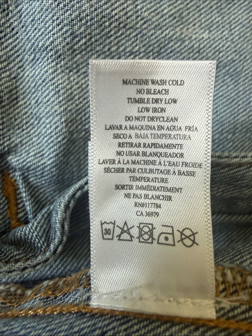 Rails Knox Stars Blue Jean Jacket Size S - Picture 9 of 11